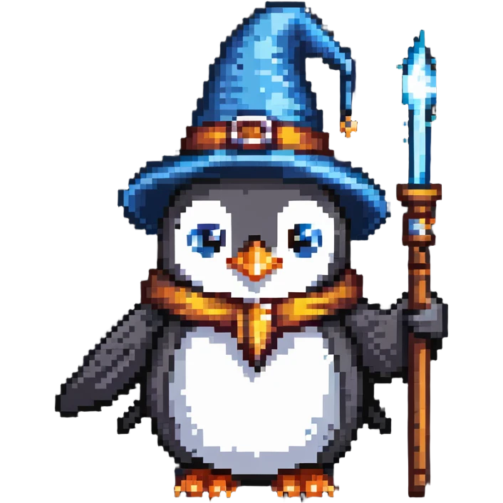 Penguin Wizard emoji