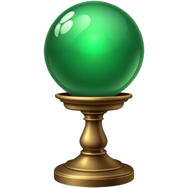 A green magic ball on a stand emoji