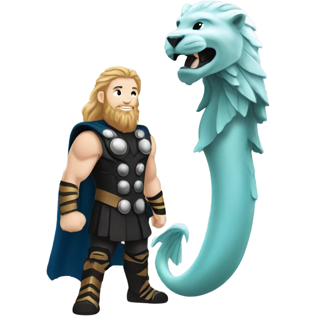 thor with merlion tail emoji