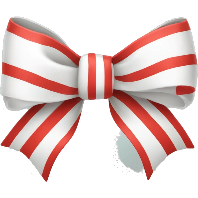 white bow with red stripes emoji