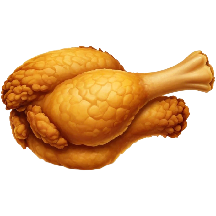 Yellow Fried chicken leg emoji