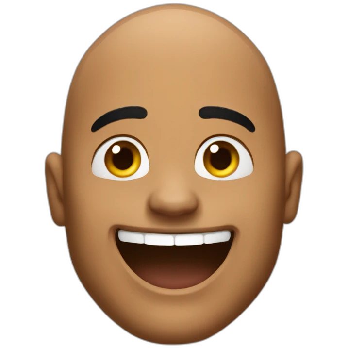 The rock smiling emoji