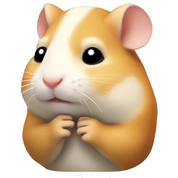 pensive praying hamster emoji