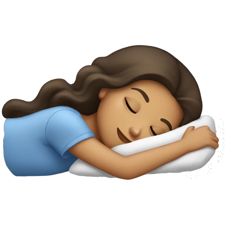 Brunette girl sleeping emoji