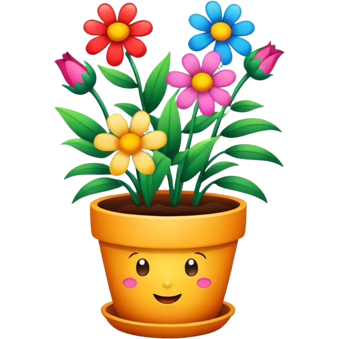 flowers in a flowerpot emoji