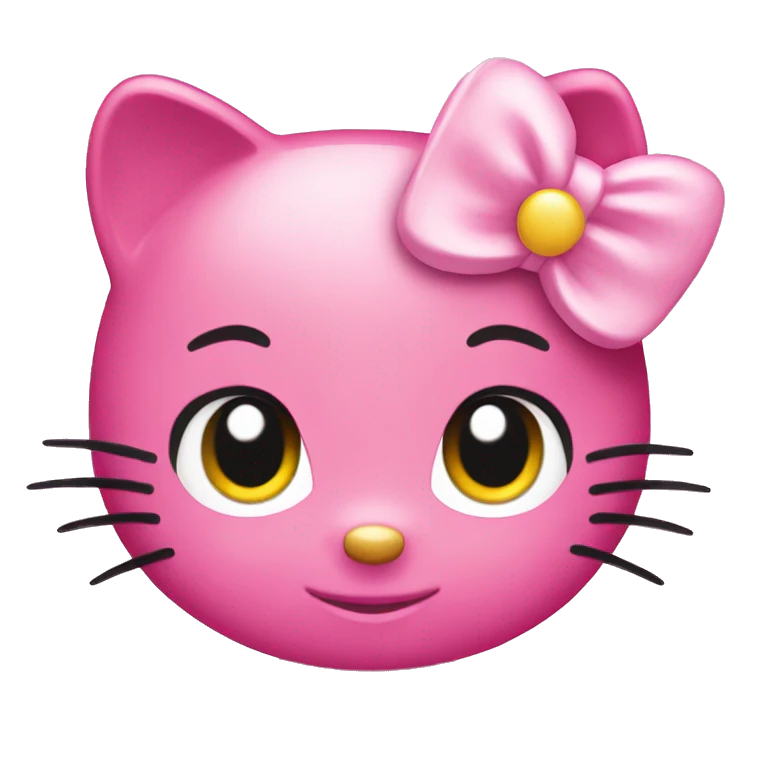Hello kitty pink emoji