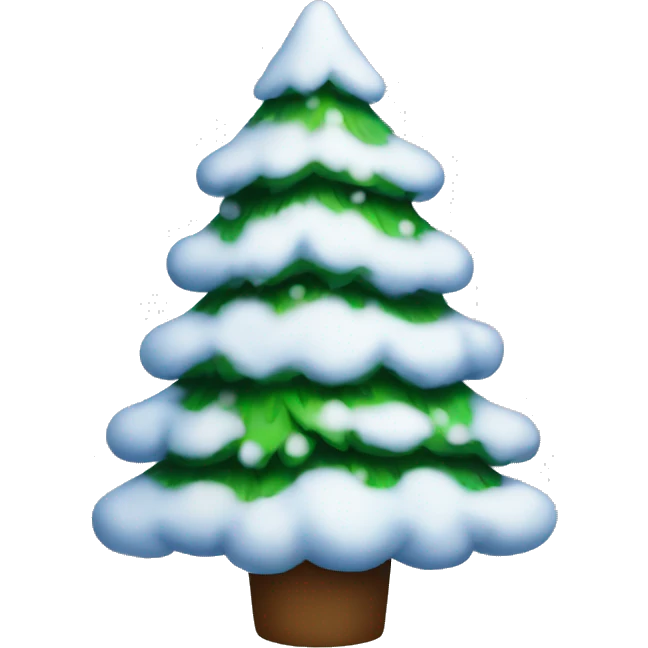 Christmas tree with snow  emoji