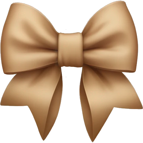 brown beige bow  emoji