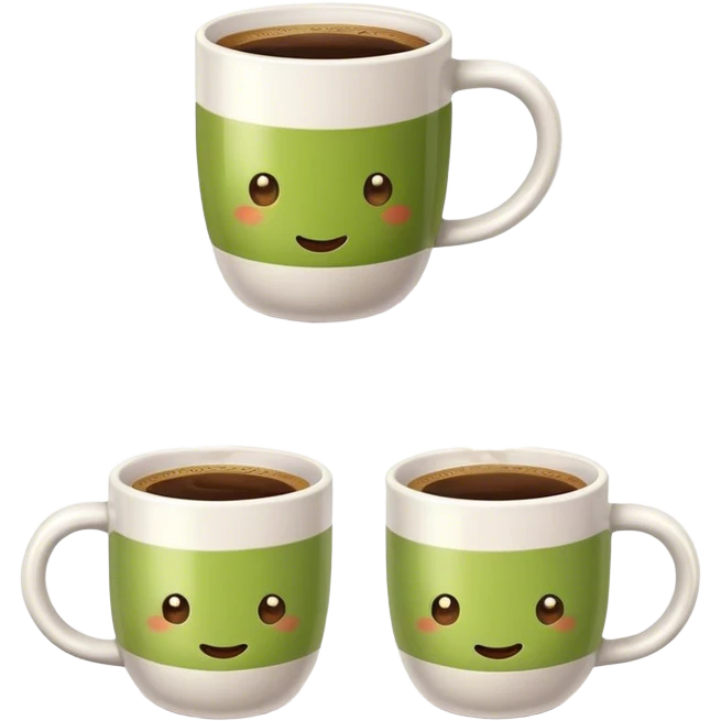 Coffee and matcha emoji