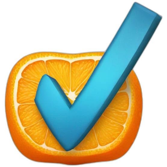 orange check mark emoji