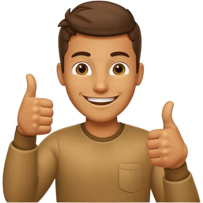 Tan guy with thumbs up  emoji