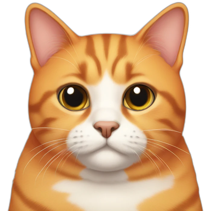 obese orange cat with black spots emoji