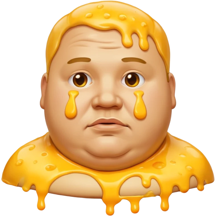 Fat man covered in cheese emoji