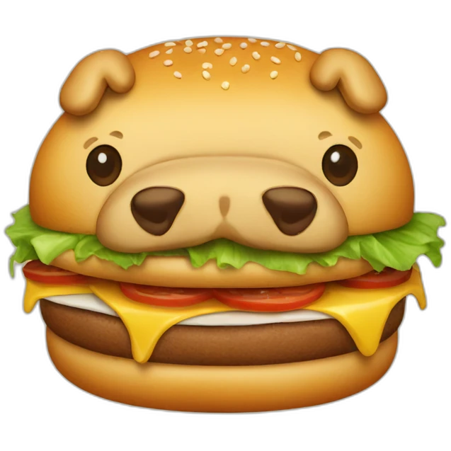 dog hamburger emoji