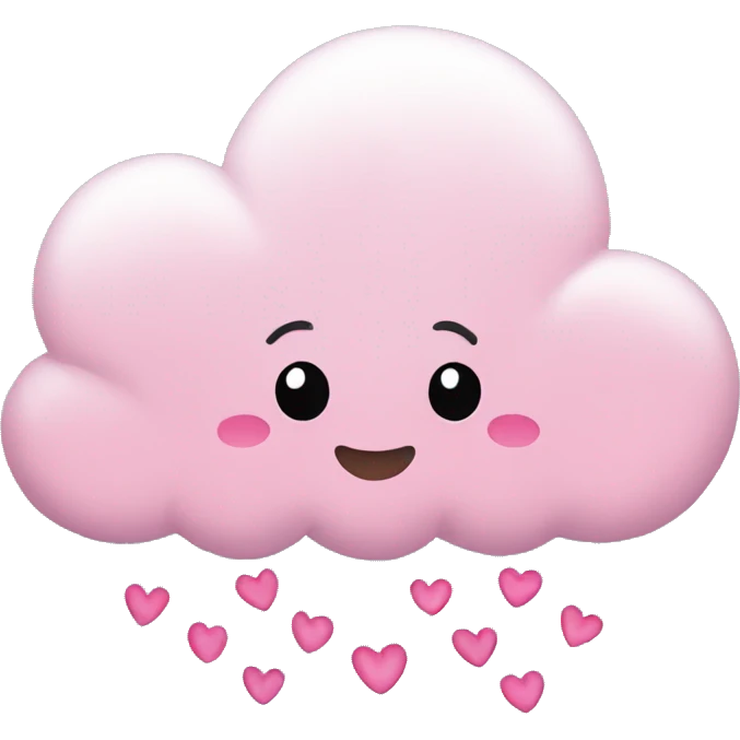 cloud with pink hearts emoji