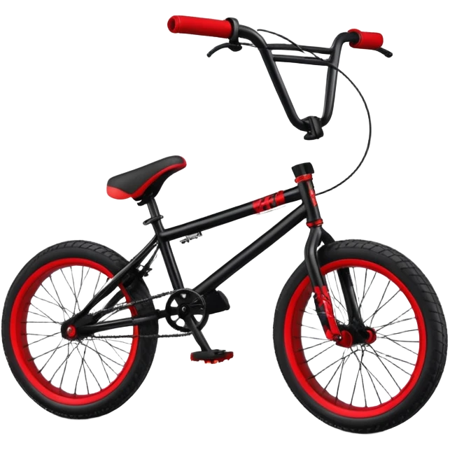A BMX bicycle, small 20-inch wheels, compact frame, high handlebars, sporty design, no person, freestyle BMX bike emoji