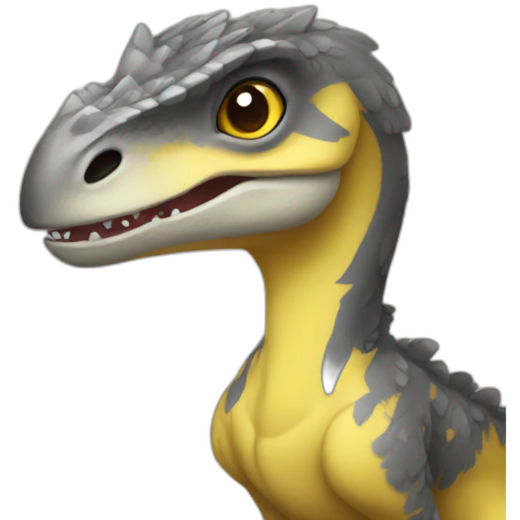 cute yellow velociraptor emoji