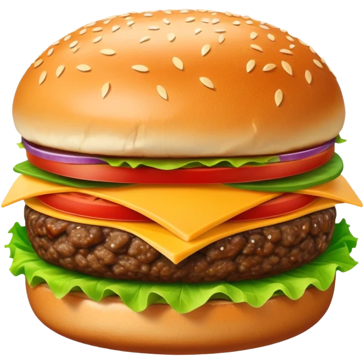 classic hamburger emoji