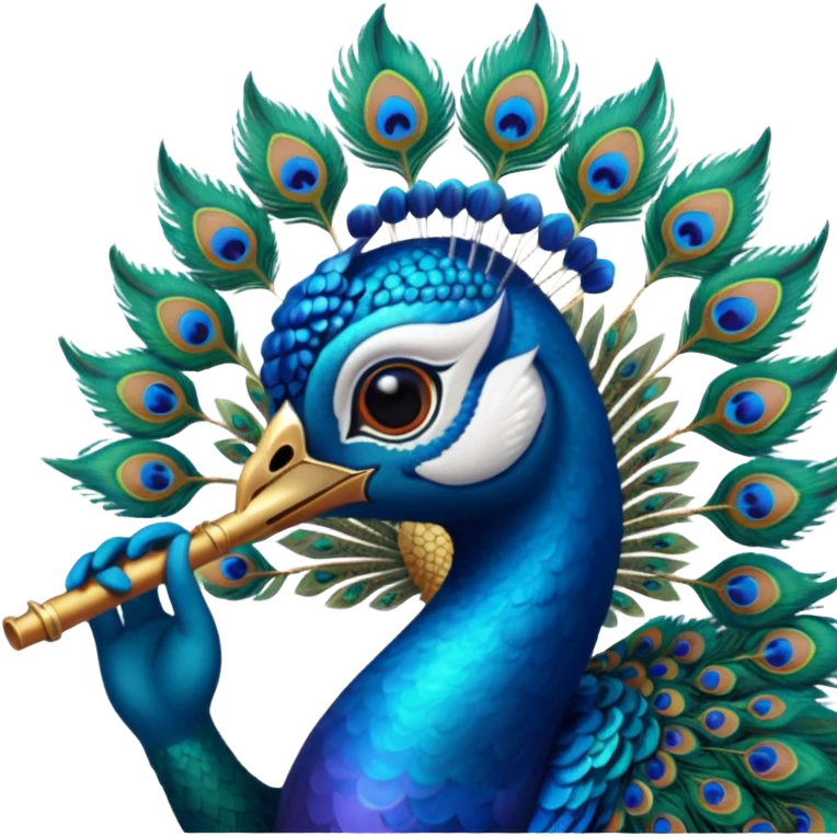 Peacock flute emoji