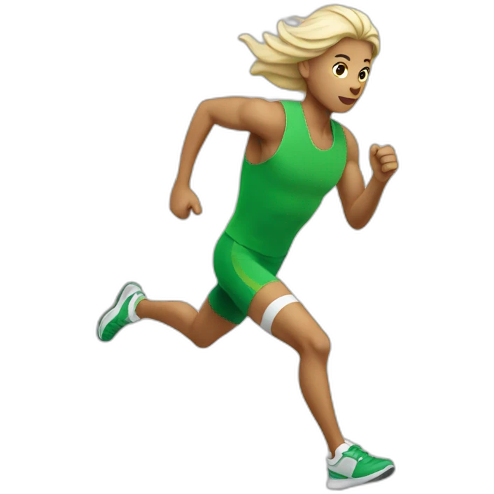 running white green emoji