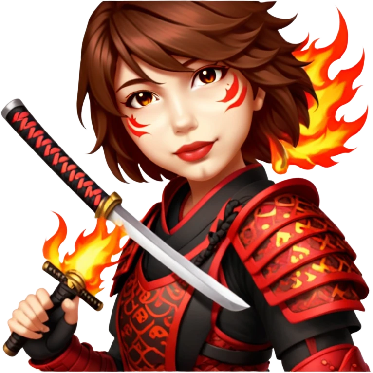 Fire-Wielding Samurai emoji