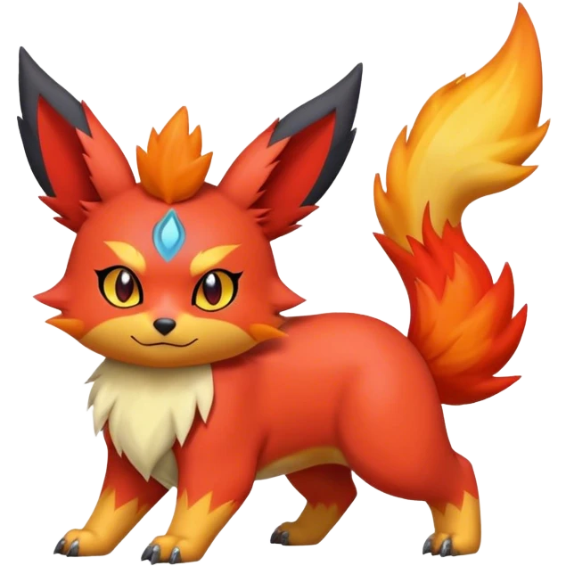  Quilava-Litten-Flareon-Digimon-hybrid full body emoji