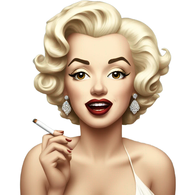 Marilyn Monroe smoking emoji