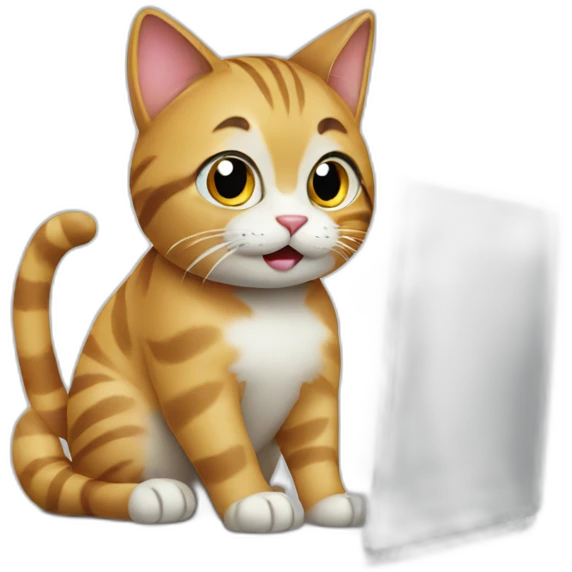 Cat with laptop emoji