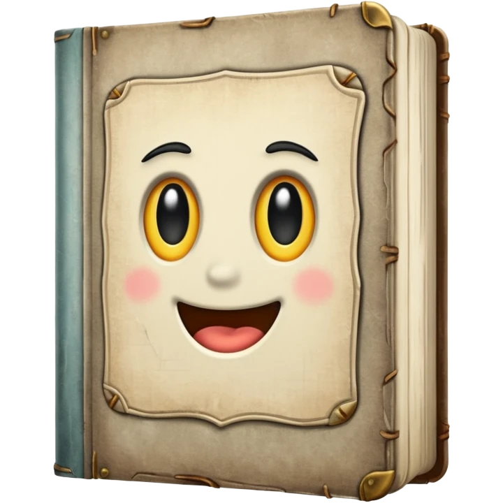 Vintage white book emoji