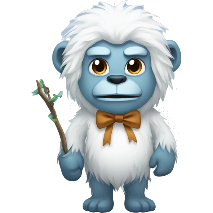 yeti with a bow  emoji