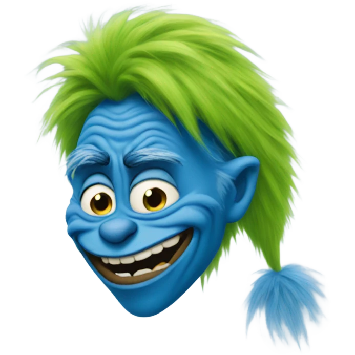 Blue grinch  emoji