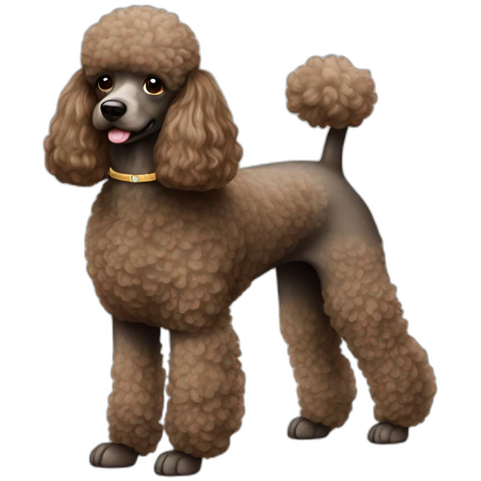 Dog Standart Poodle full body emoji