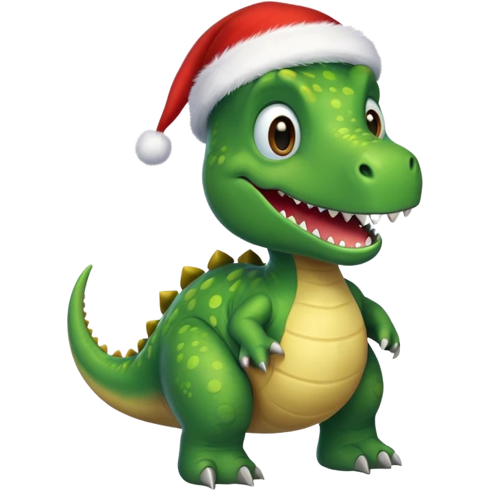 Christmas dinosaur emoji