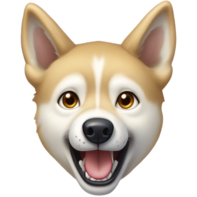 Husky, golden beige Who screams emoji