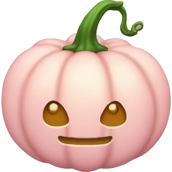 Light pink Pumpkin in bow emoji