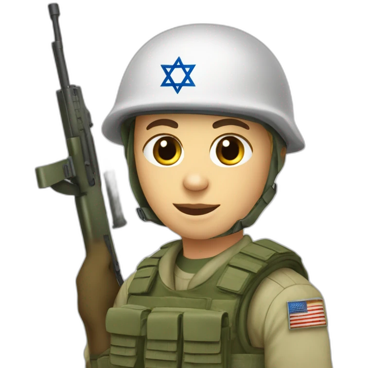  White Akbash and to Israel idf soldier  emoji