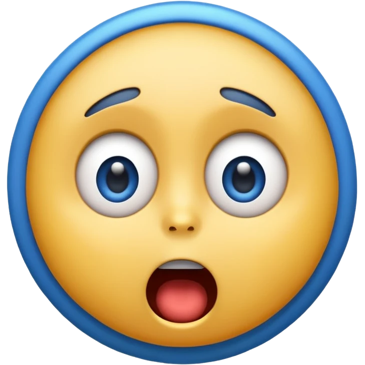 Blue emoji shocked emoji