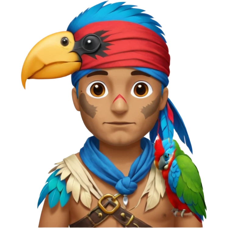 pirate and parrot emoji
