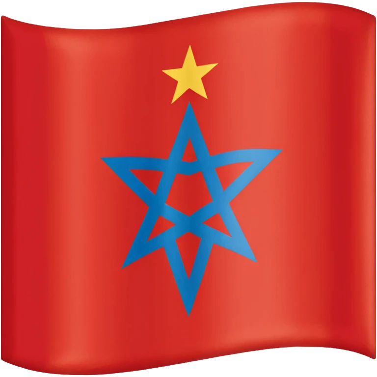 morocco flag with david star instead of 5 branch star emoji