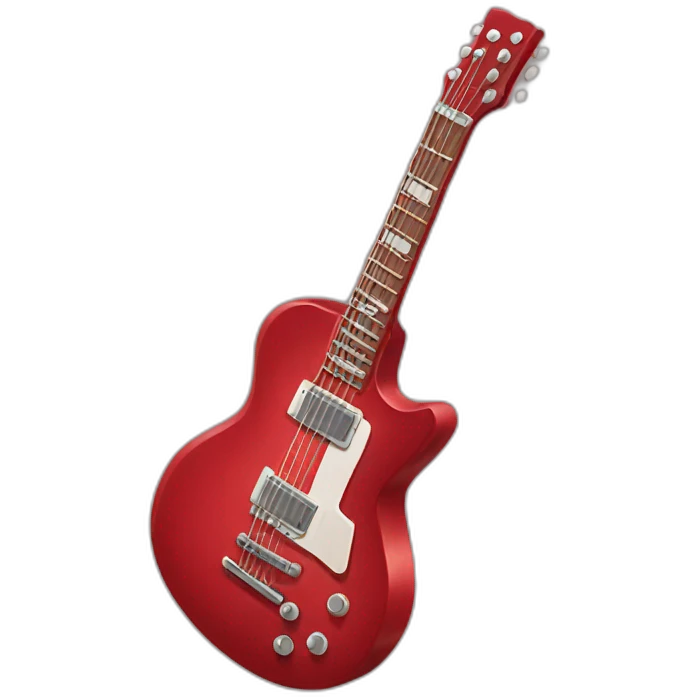 red guitar emoji