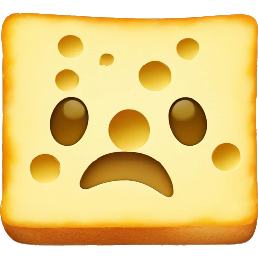 cheese slice with hidden face on bread emoji