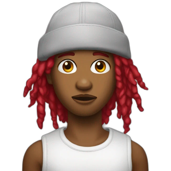 rappeur dred-locks rouge emoji