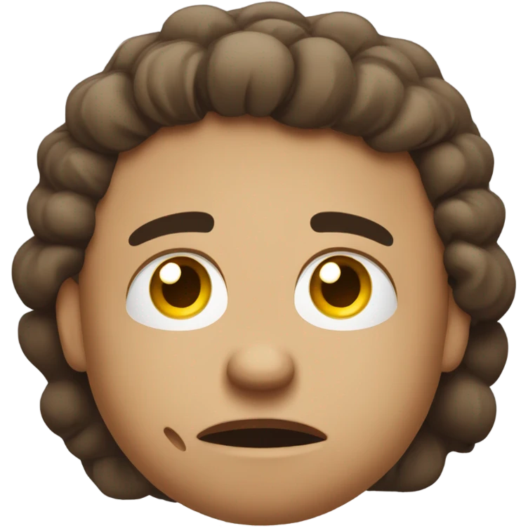 annoyed face holding hand up emoji