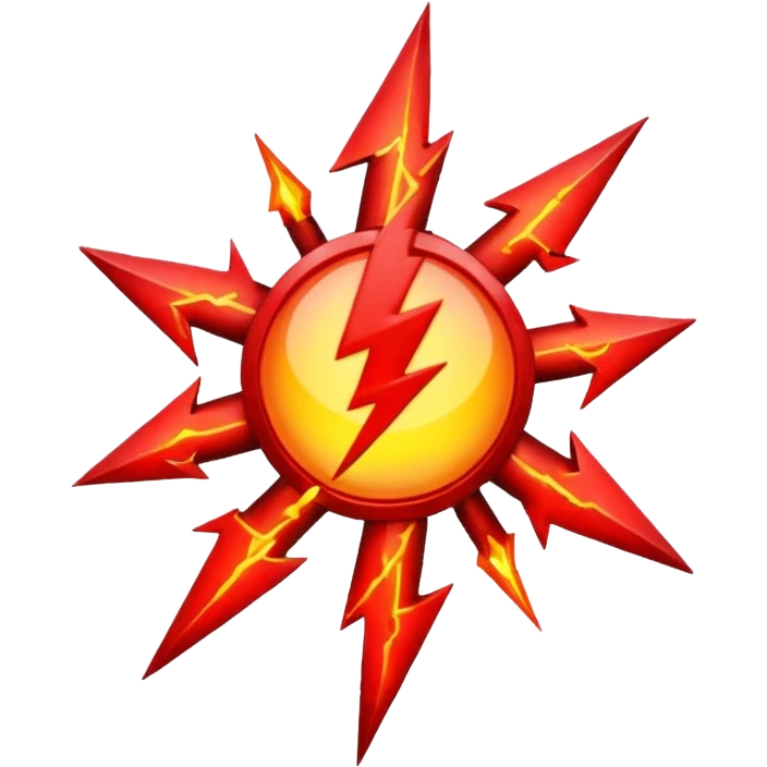 red lightning emoji