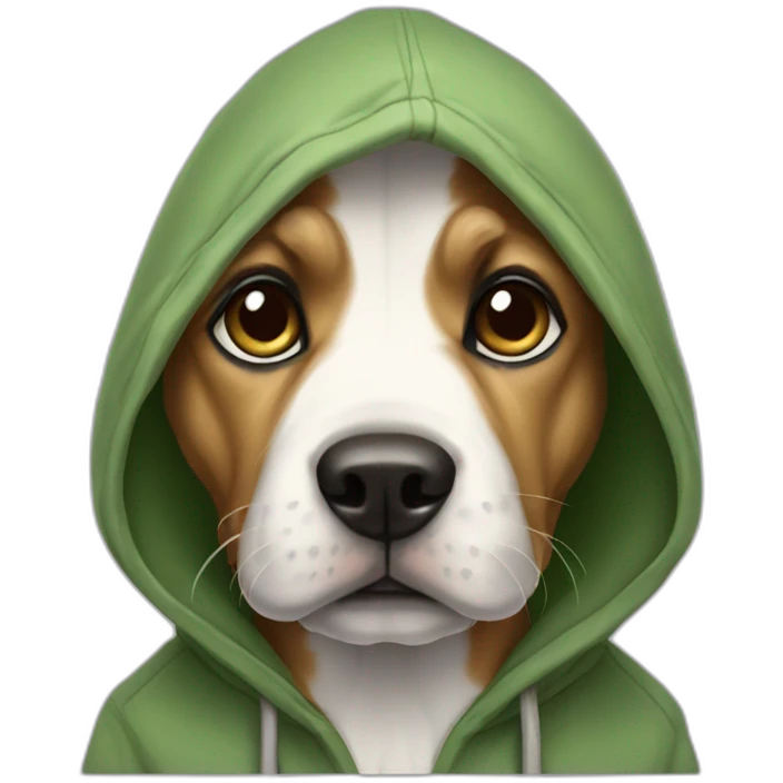 Dog with hoodie emoji