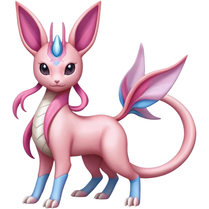 Milotic-Sylveon-Espeon-Dragonair-Pokémon full body emoji