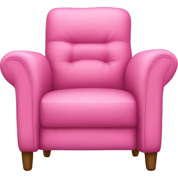 Pink recliner chair emoji