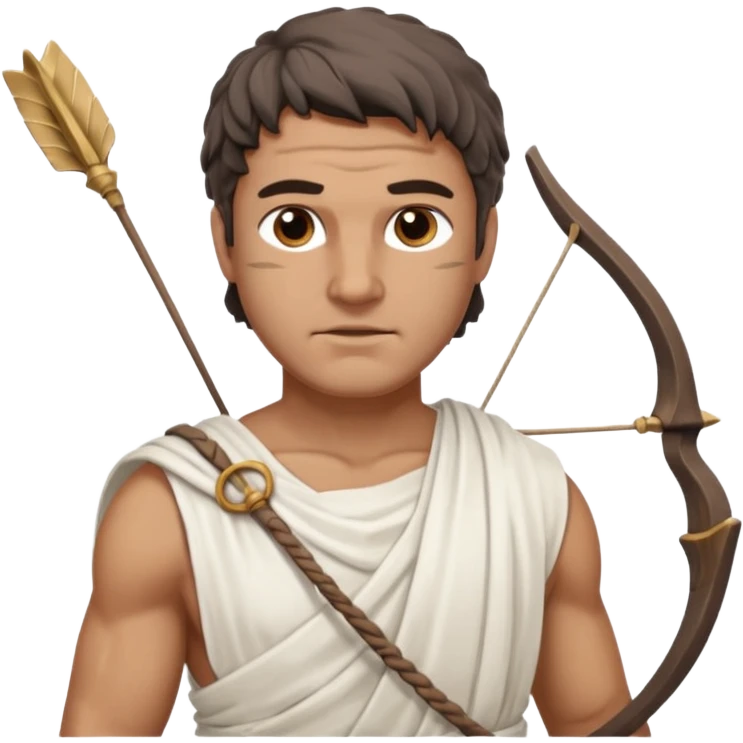 ancient greek man with bow emoji
