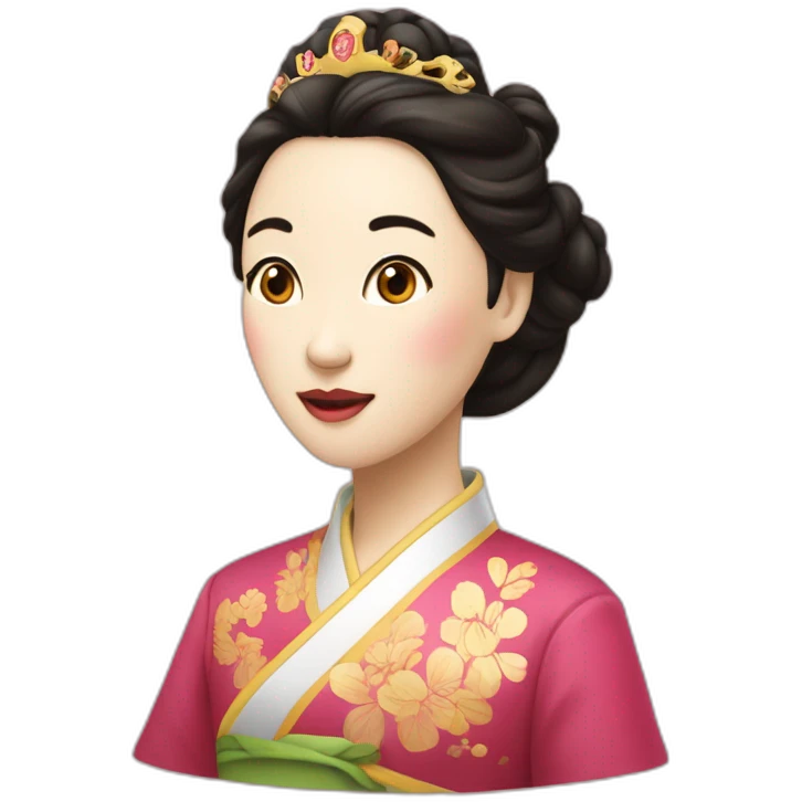 Une reine chinoise qui mange une amande emoji