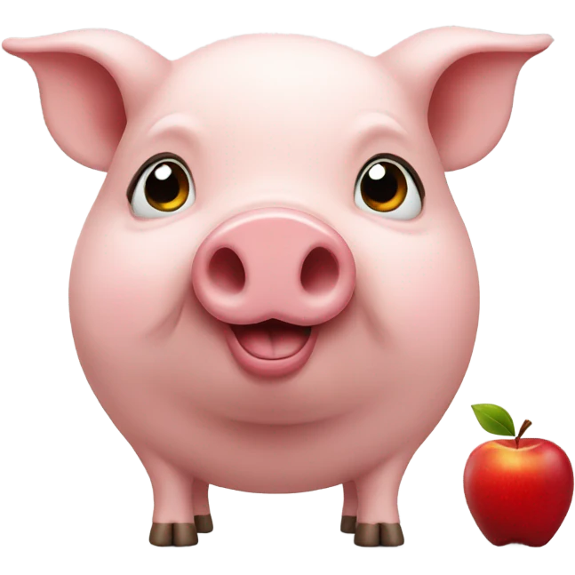 Pig with a apple  emoji